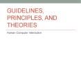 Guidelines, Principles, and Theories PowerPoint PPT Presentation