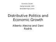 Distributive Politics and Economic Growth