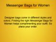 Messenger Bags for Women PowerPoint PPT Presentation