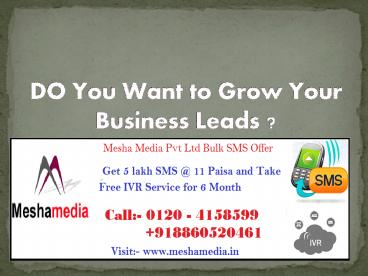 Mesha Media Delhi Based Bulk SMS Company