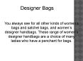 Designer Bags PowerPoint PPT Presentation
