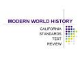 MODERN WORLD HISTORY PowerPoint PPT Presentation
