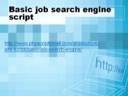 Basic job search engine script