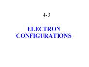 ELECTRON CONFIGURATIONS