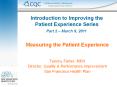Introduction to Improving the Patient Experience Series PowerPoint PPT Presentation