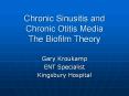 Chronic Sinusitis and Chronic Otitis Media The Biofilm Theory PowerPoint PPT Presentation