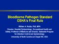 Bloodborne Pathogen Standard OSHA PowerPoint PPT Presentation