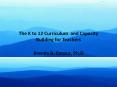 The K to 12 Curriculum and Capacity Building for Teachers PowerPoint PPT Presentation