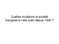 Quelles mutations la soci PowerPoint PPT Presentation