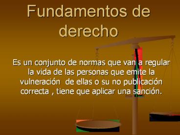 Fundamentos de derecho