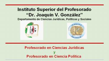 Profesorado en Ciencias Jur