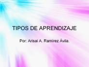 TIPOS DE APRENDIZAJE
