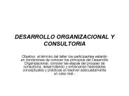DESARROLLO ORGANIZACIONAL Y CONSULTORIA