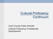 Cultural Proficiency Continuum