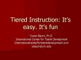Tiered Instruction: It PowerPoint PPT Presentation