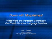 Down with Morphemes!