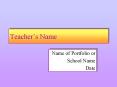 Teacher PowerPoint PPT Presentation