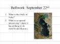 Bellwork: September 22nd PowerPoint PPT Presentation