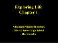 Exploring Life Chapter 1 PowerPoint PPT Presentation
