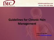 Guidelines for Chronic Pain Management