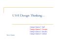 U101 Design Thinking PowerPoint PPT Presentation