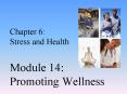 Chapter 6: Stress and Health Module 14: Promoting Wellness PowerPoint PPT Presentation