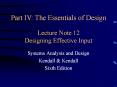 Lecture Note 12 Designing Effective Input PowerPoint PPT Presentation