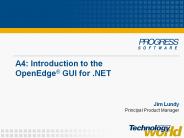 A4: Introduction to the OpenEdge
