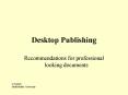 Desktop Publishing PowerPoint PPT Presentation