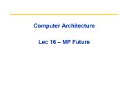 Computer Architecture  Lec 16 