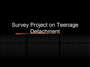 Survey Project on Teenage Detachment
