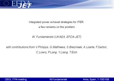 Integrated power exhaust strategies for ITER: