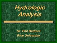 Hydrologic Analysis