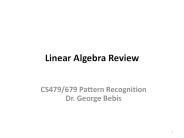 Linear Algebra Review