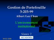 Gestion de Portefeuille 3-203-99 Albert Lee Chun