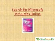 Search for Microsoft Templates Online