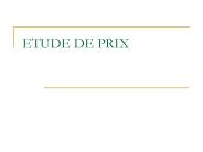 ETUDE DE PRIX