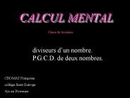 CALCUL MENTAL