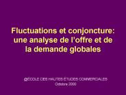 Fluctuations et conjoncture: une analyse de l