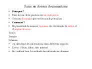 Faire un dossier documentaire