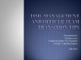 Time Management and officer team transition tips PowerPoint PPT Presentation