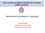 Introduction to concepts of Taxonomy