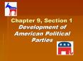 Chapter 9, Section 1 Development of American Political Parties PowerPoint PPT Presentation