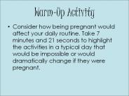Warm-Up Activity