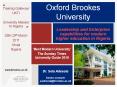 Oxford Brookes University PowerPoint PPT Presentation
