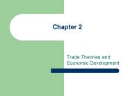 Trade Theories and Economic Development