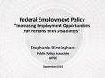 Federal Employment Policy  PowerPoint PPT Presentation