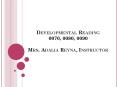 Developmental Reading 0070, 0080, 0090 Mrs. Adalia Reyna, Instructor PowerPoint PPT Presentation