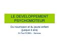 LE DEVELOPPEMENT PSYCHOMOTEUR PowerPoint PPT Presentation