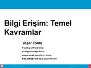 Bilgi Erisim: Temel Kavramlar